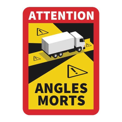 Selbstklebefolie "Angles Morts" 170x250mm für LKW_0