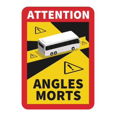 Autocollant "Angles Morts" 170x250mm pour Bus_0