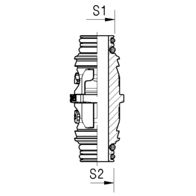 Raccord droit double ABC Small-Small/Male Raufoss_1