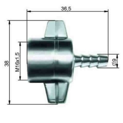 Raccord Flügelmutter M16x1,5 9/8_1