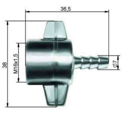 Ecrou pour raccord de contrôle 6mm_1