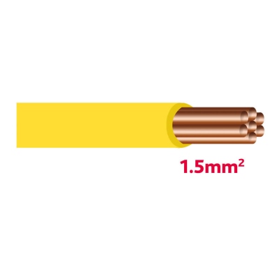 Câble électrique 1,5 mm² jaune (25m)_0