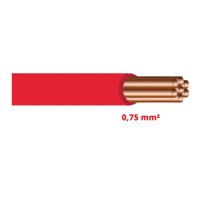 Cavo elettrico 0,75mm² rosso (50m)_0