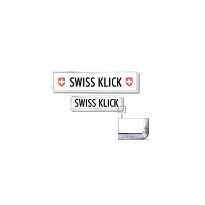 Serie porta targa SWISS KLICK Formato lungo, cromo_0