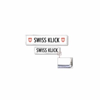 Serie porta targa SWISS KLICK Formato lungo, cromo