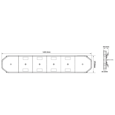 Warnbalken 1405,5mm 12-24 Volts LED, APOLLO_2