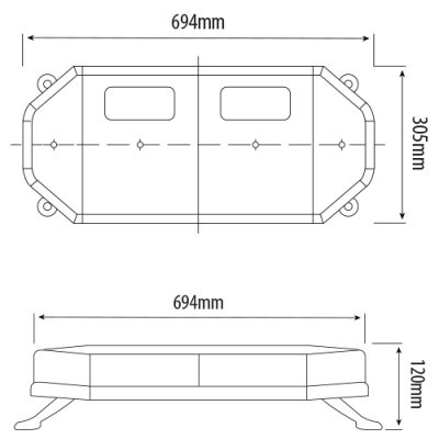 Rampe Lumineuse à LED Eclipse 12-24V, 694mm_1