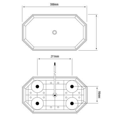 Barra luminosa a LED Eclipse 12-24V, 387x219x76mm_3