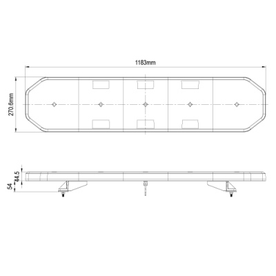 Barra luminosa a LED Recovery 12-24V, 1183mm_3