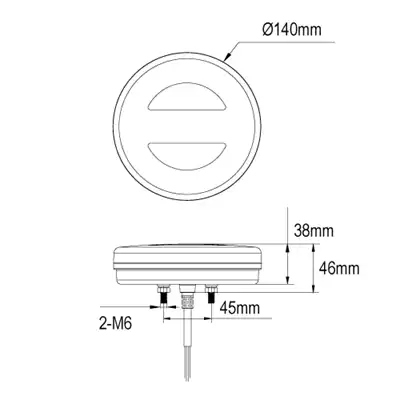 Luce posteriore 10-30 V LED Ø140mm destra_1