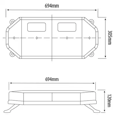 Rampe Lumineuse à LED Eclipse 12-24V, 694mm_1
