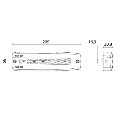 Fanale posteriore LED Sinistro/Destro, conn. DT4 _3