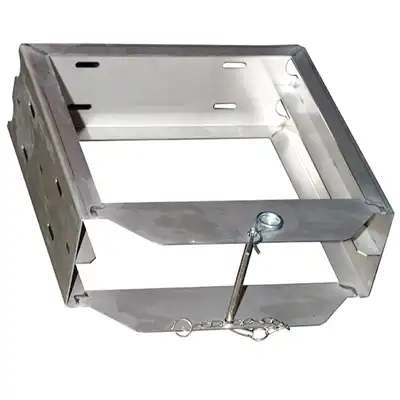 Supporto inox per 2 piastre di appoggio 400x400mm_0