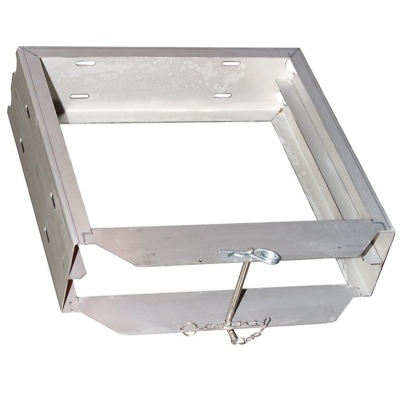 Halter Edestahl für 2 Abstützplatten 500x500mm_0