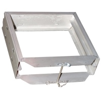 Halter Edestahl für 2 Abstützplatten 500x500mm