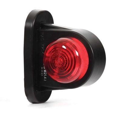 Luce d'ingombro 12/24V trasparente + rosso cavo_0