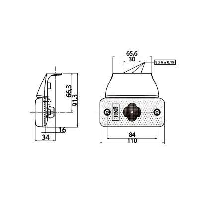 Feu de position latéral LED 24V ambre _1