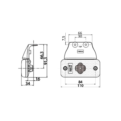 Feu de position latéral LED 24V ambre _1