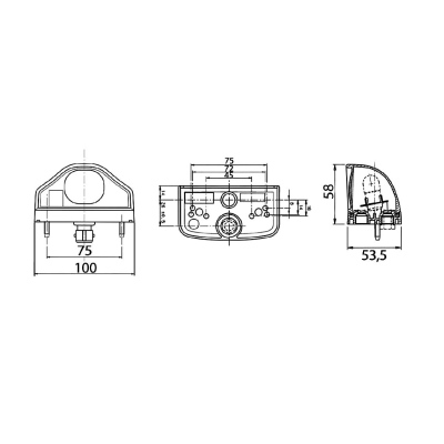 Kennzeichenleuchte EPP96, Click-in Kabel 410 mm_1