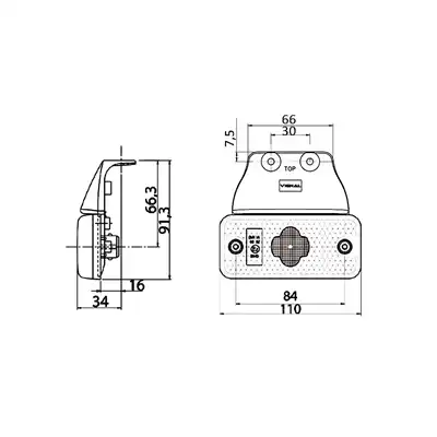 Side marker LED 24V ambra_1