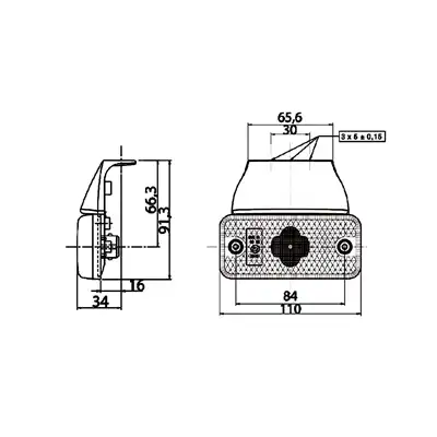 Side marker LED 24V ambra_1