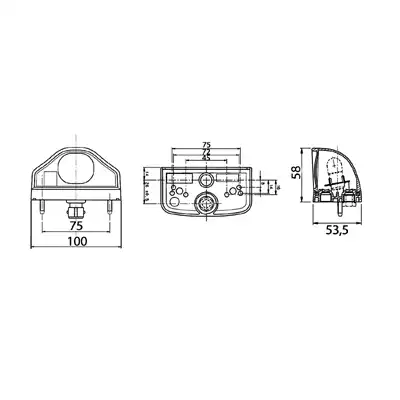 Kennzeichenleuchte EPP96, Click-in Kabel 410 mm_1