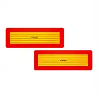 2 Targhe ECE 70/01 rimorchio Allu 1 mm 566 x 197