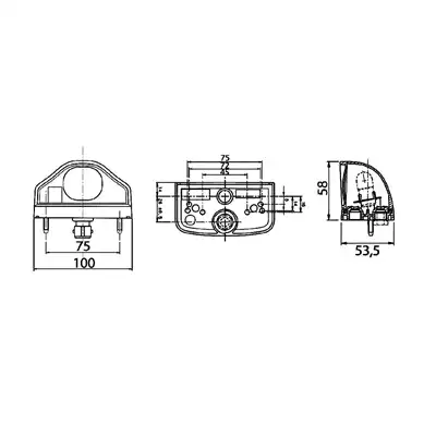 Kennzeichenleuchte EPP96, Click-in Kabel 1500 mm_1
