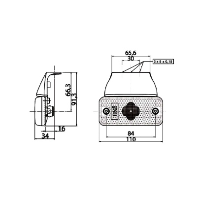 Feu de position latéral LED 24V ambre _1