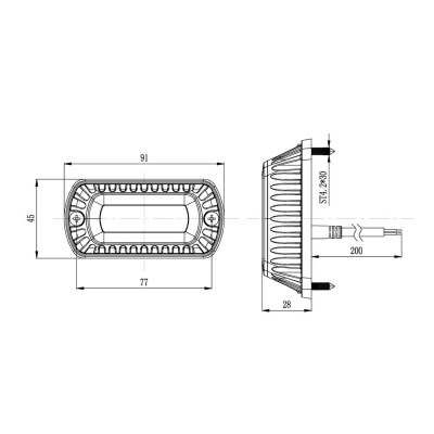 Luce direzionale LED compatta ambra_1