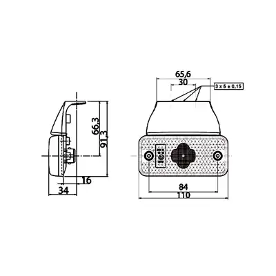 Side marker LED 24V ambra_1