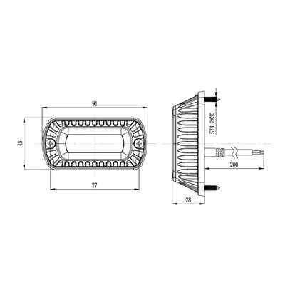 LED Warnleuchte kompakt gelb_1
