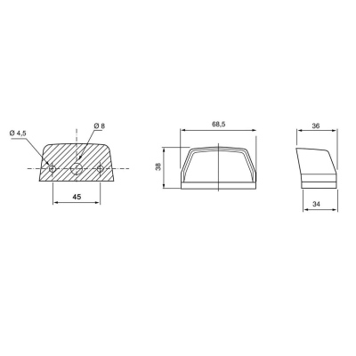 Supporto targa LED compatto_1