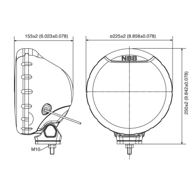 ALPHA 225 XENON - Faro ausiliare XENON 12 o 24V_2