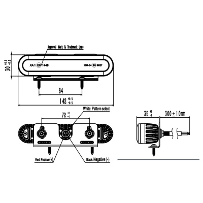 LED Warnleuchte Weiß lang_1