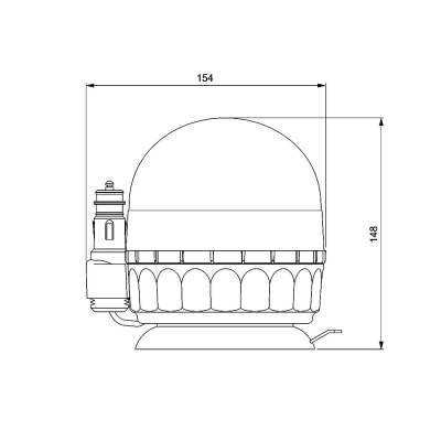 Gyrophare VENUS magnet 1 ventouse ROLL CABLE 23W_1