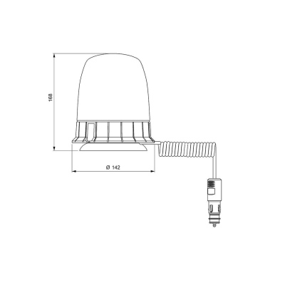 Girofaro magnet 1 ventosa 23W, H21 12+24V incluse_1