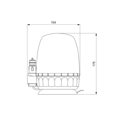 Gyrophare TAURUS magnet 1 ventouse ROLL CABLE 23W_1