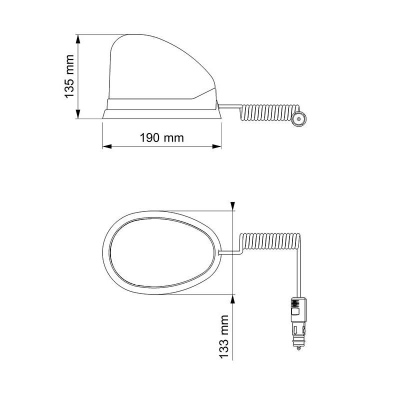 Girofaro LED magnetico rotante blu_1