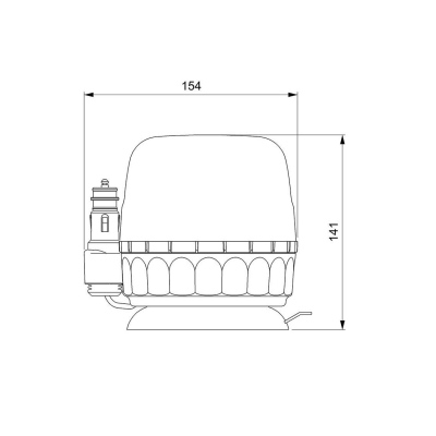 Girofaro LED magnetico 1 ventosa CAVO AVVOLGIBILE_1