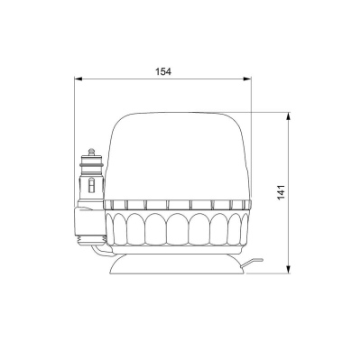 Girofaro LED magnet 1 ventosa CAVO AVVOLGIBILE_1