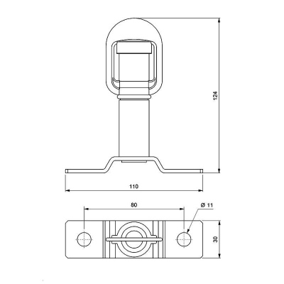 Supporto con staffa centrale - ISO 4148/4165_1