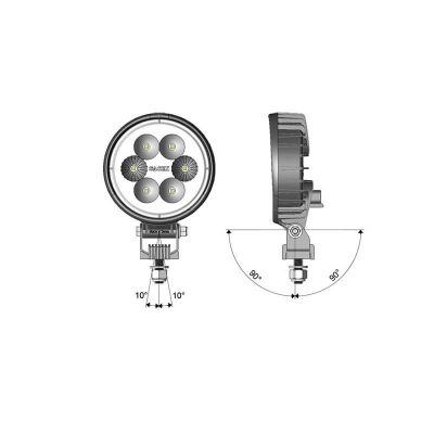 Phare de travail LED CARBONLUX rond diam 120mm_1