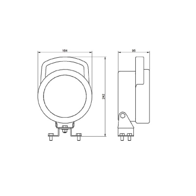 Phare de travail LED CARBONLUX rond diam 164mm_2