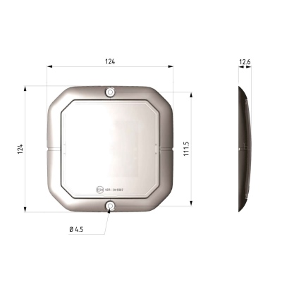 Deckenleuchte 4 LED 124x124mm_1