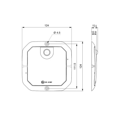 Deckenleuchte 4 LED 124x124mm_1