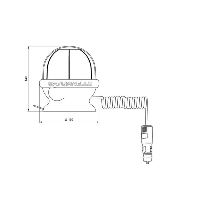 Rundumkennleuchte SATURNELLO LED Magnetfuss, gelb_1