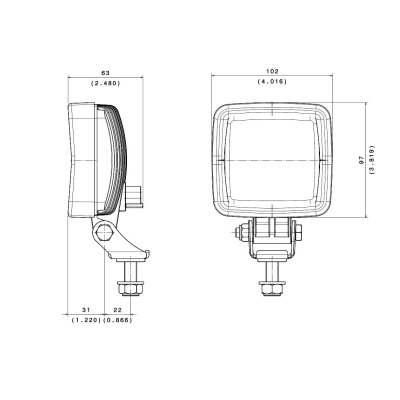 Modularer LED Arbeitsscheinwerfer 2000 Lumen_1