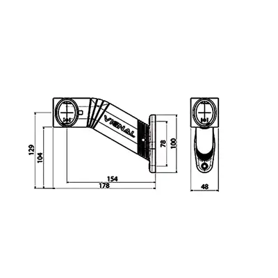 Feu de gabarit dr. LED 12/24V cristal+rouge+ambre _1