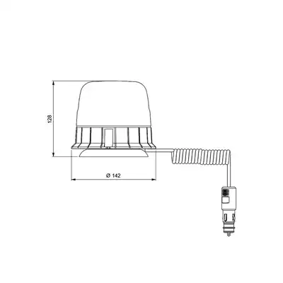Girofaro LED magnet 1 ventosa lampeggiante ambra_1